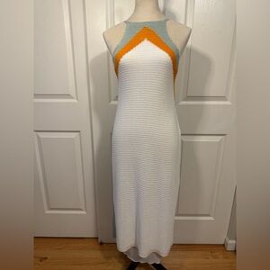 Pink Diamond Maxi Dress - Beachy Knit - Excellent Condition -Size Small